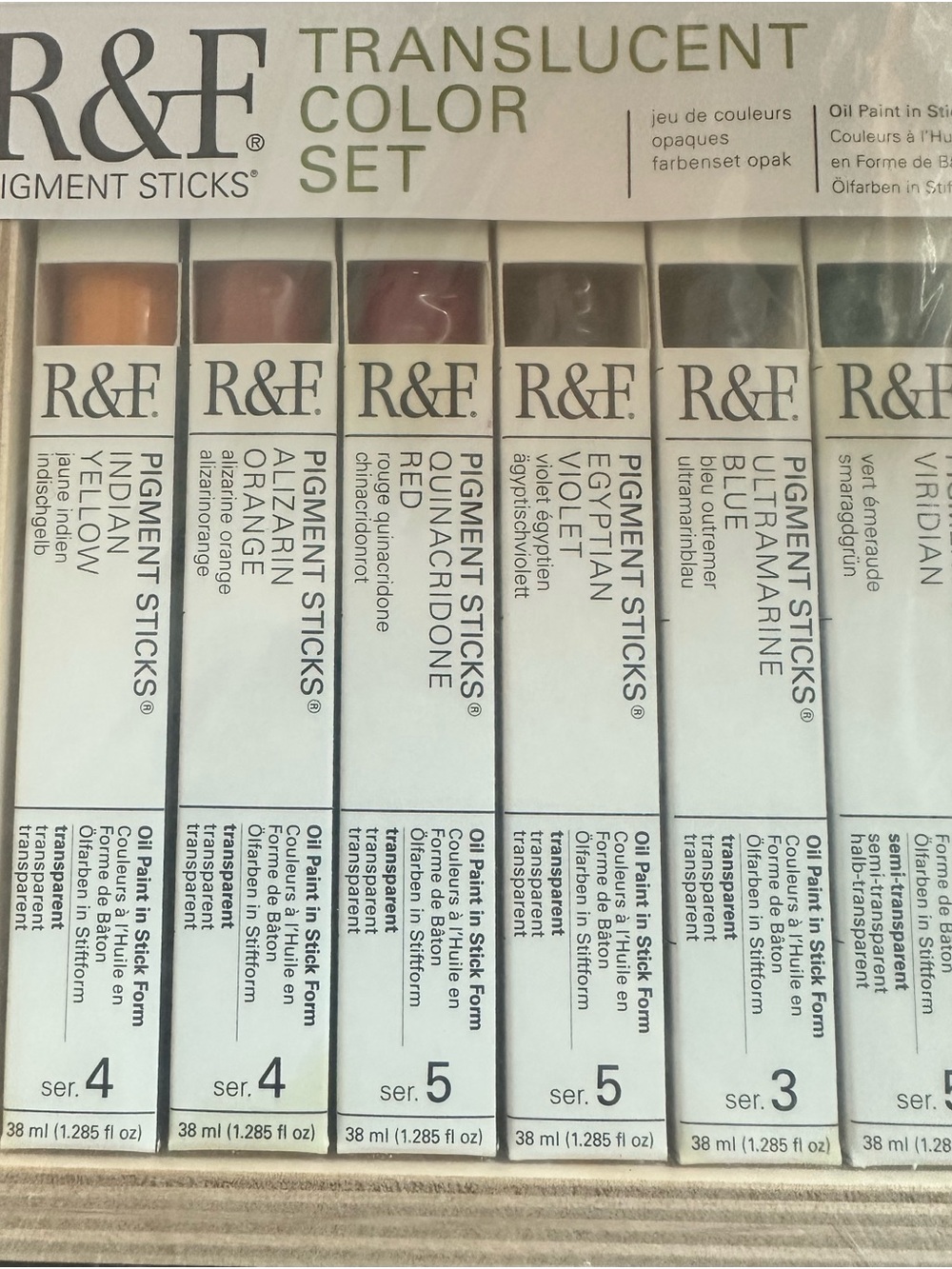 R&F Handmade Paints Translucent Color Pigment Sticks Set - Multicolor